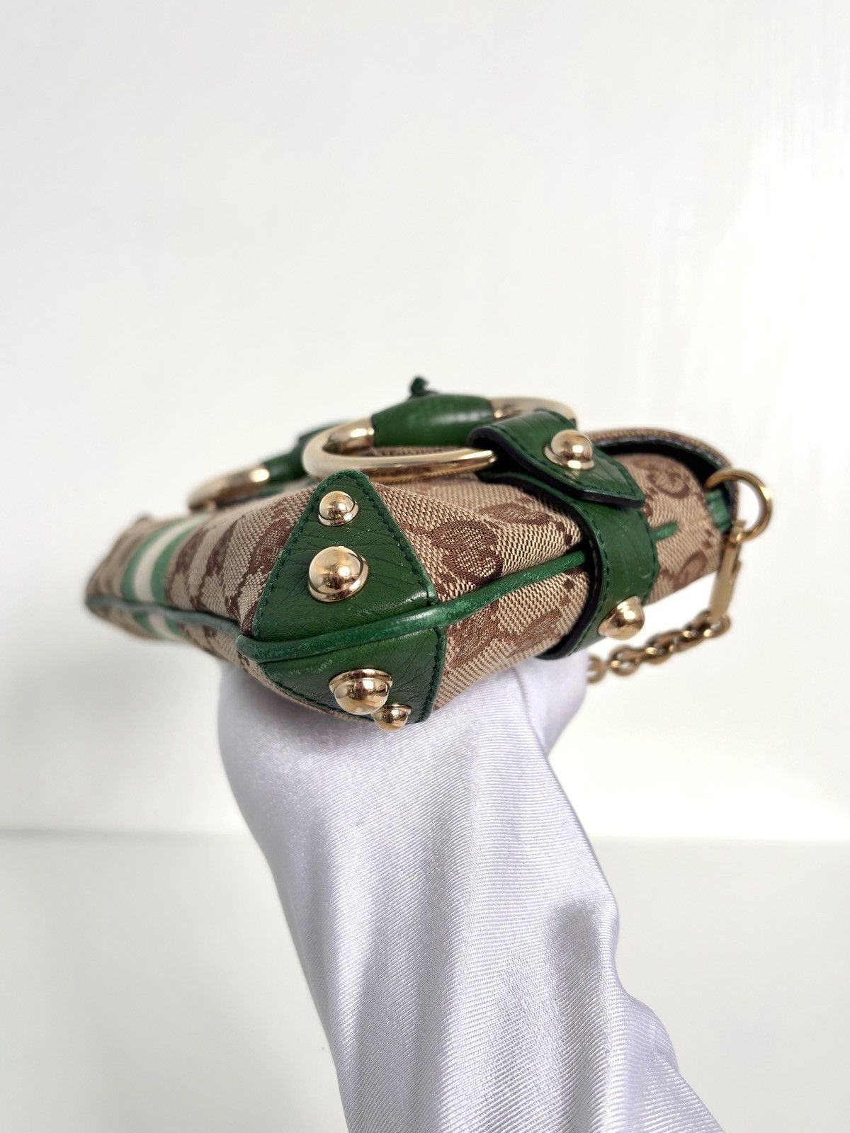 Gucci Gucci Horsebit Green Chain Clutch Size ONE SIZE - 7 Thumbnail