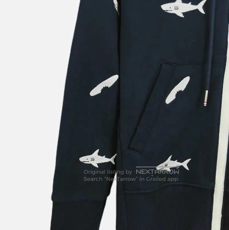Thom Browne Thom Browne Black Cotton Long Sleeve Hoodie . Size M / US 6-8 / IT 42-44 - 4 Thumbnail