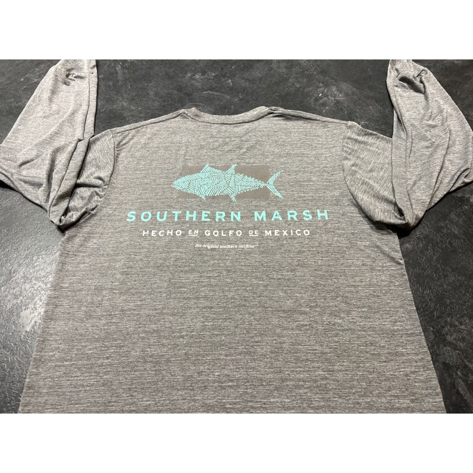 Vintage Southern Marsh Shirt Adult Medium Gray Long Sleeve Fishing Outdoor Mens Size US M / EU 48-50 / 2 - 2 Thumbnail