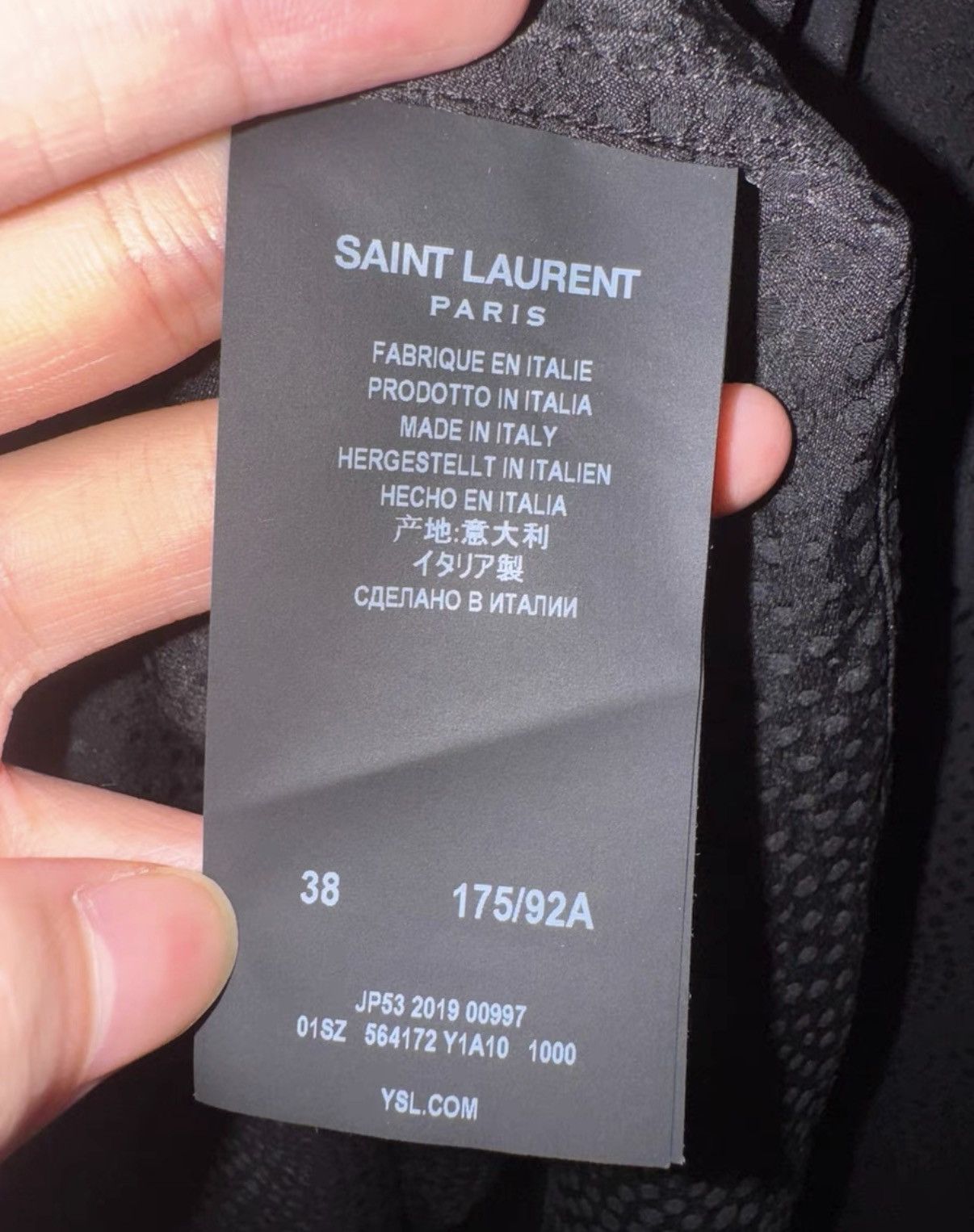 Saint Laurent Paris Saint Laurent (SLP) 20SS Starry Sky Silk Polka Dot Shirt Size US M / EU 48-50 / 2 - 7 Thumbnail