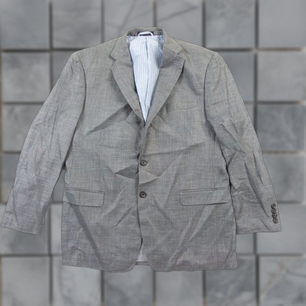 Ralph Lauren Lauren Ralph Lauren Blazer Men 44R Gray Tweed Jacket Preppy Style Mens Size 44R - 1 Thumbnail