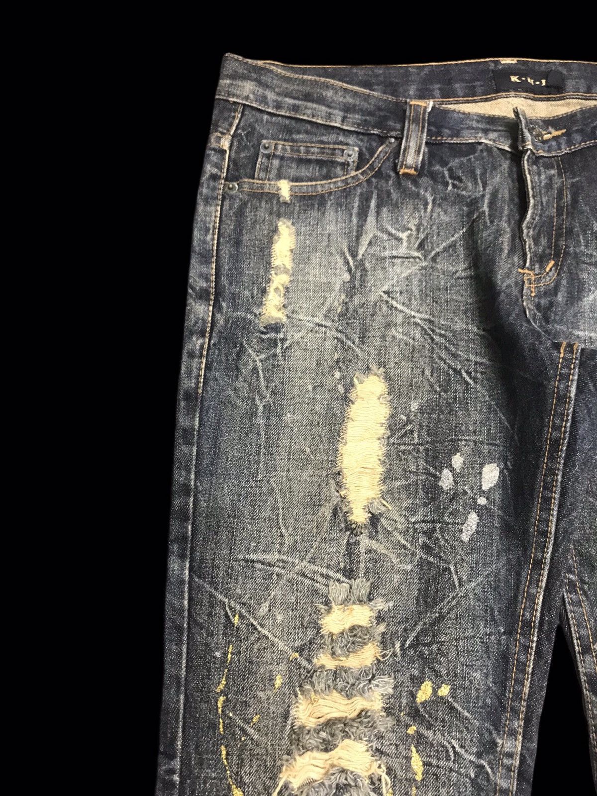 Seditionaries 💥FLARE💥K.U.I Distressed Painter Flare Denim F143 Size US 33 - 4 Thumbnail