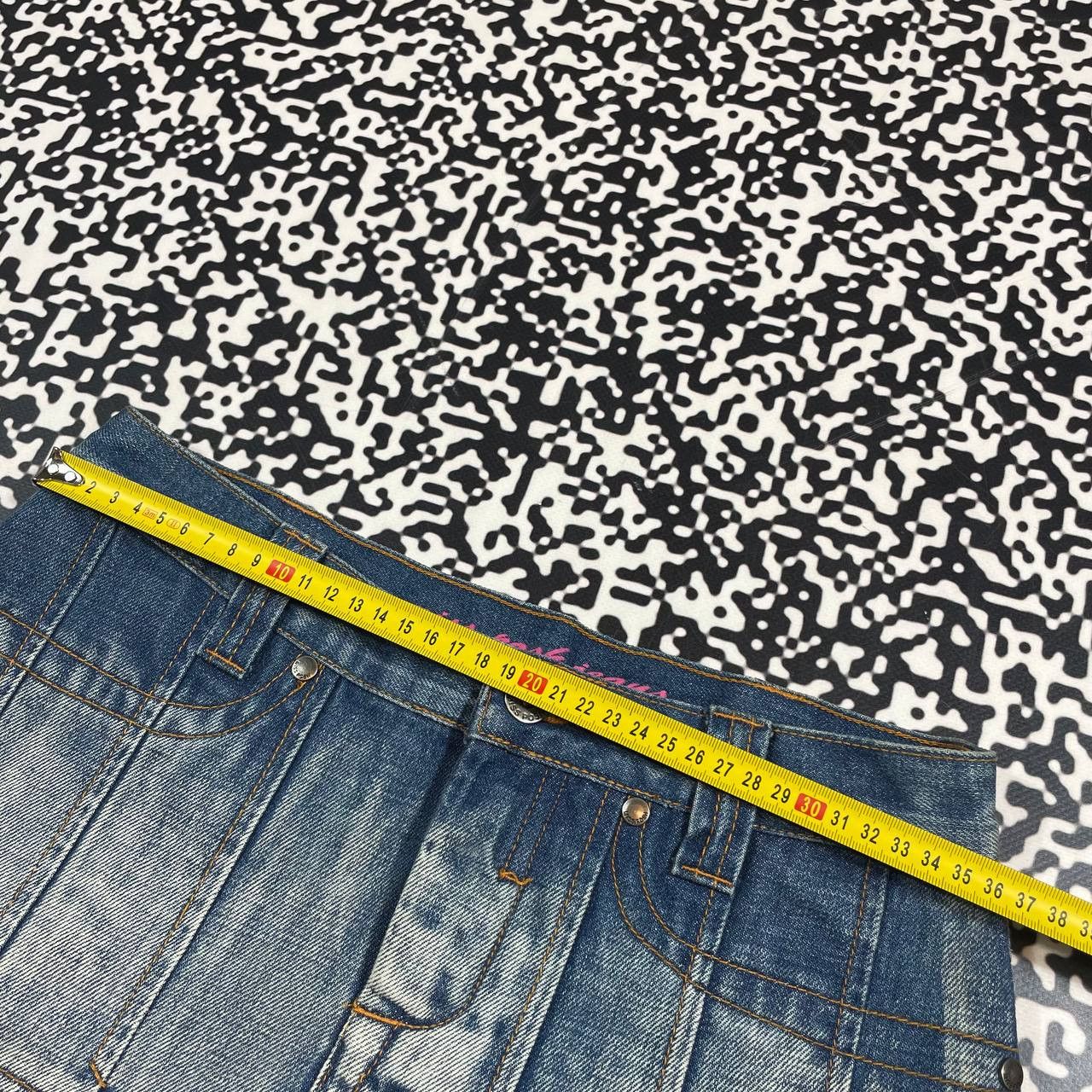 Japanese Brand Vintage Y2K Japanese Flared Retro Denim Mini Skirt 90s Style Size 27" / US 4 / IT 40 - 14 Thumbnail