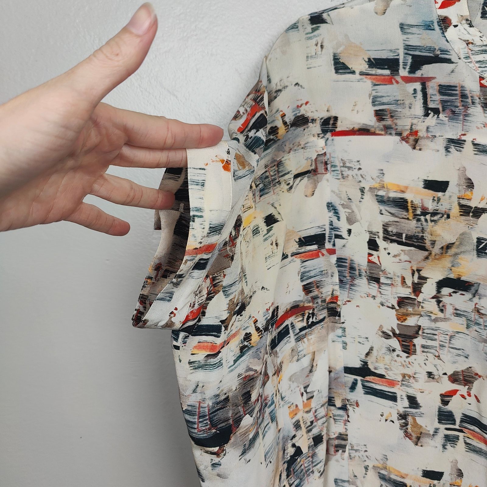 Allsaints AllSaints Fleet Dash Shirt Womens 4 100% Silk Size S / US 4 / IT 40 - 5 Thumbnail