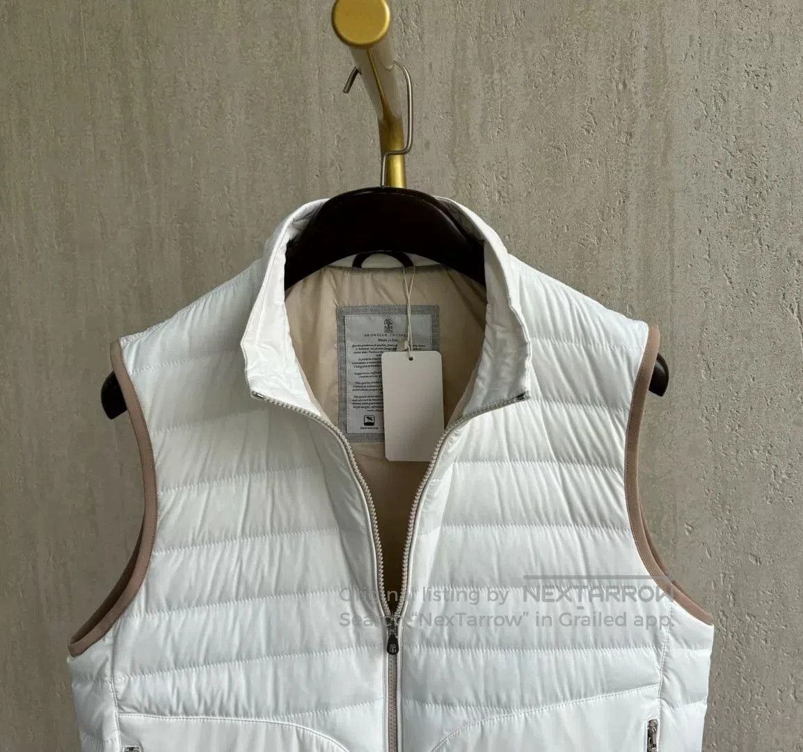 Brunello Cucinelli Brunello Cucinelli White Down Vest. Size US XS / EU 42 / 0 - 3 Thumbnail