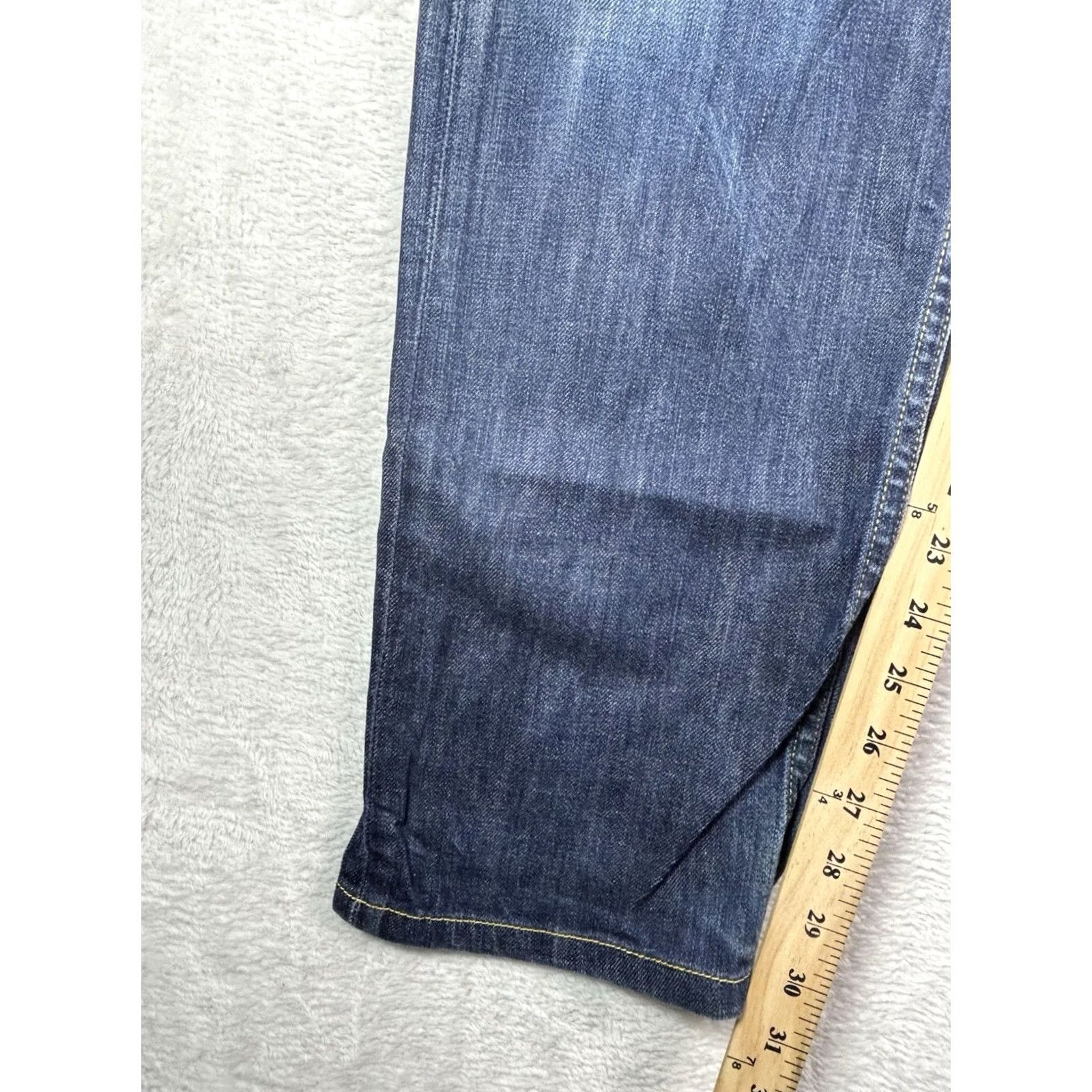 Levi's VINTAGE Levi's 504 Jeans Mens Size 33x34 Blue Distressed Denim Straight Regular Waist 33 Inseam 34 USA College Retro Cowboy USA Levi's 500 Series Size US 33 - 4 Thumbnail