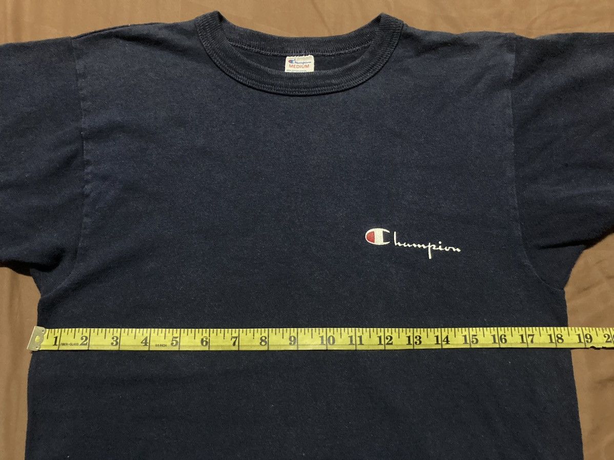 Champion × Vintage Vintage Champion Crewneck Navy Single Stitch Tee Size US M / EU 48-50 / 2 - 6 Thumbnail