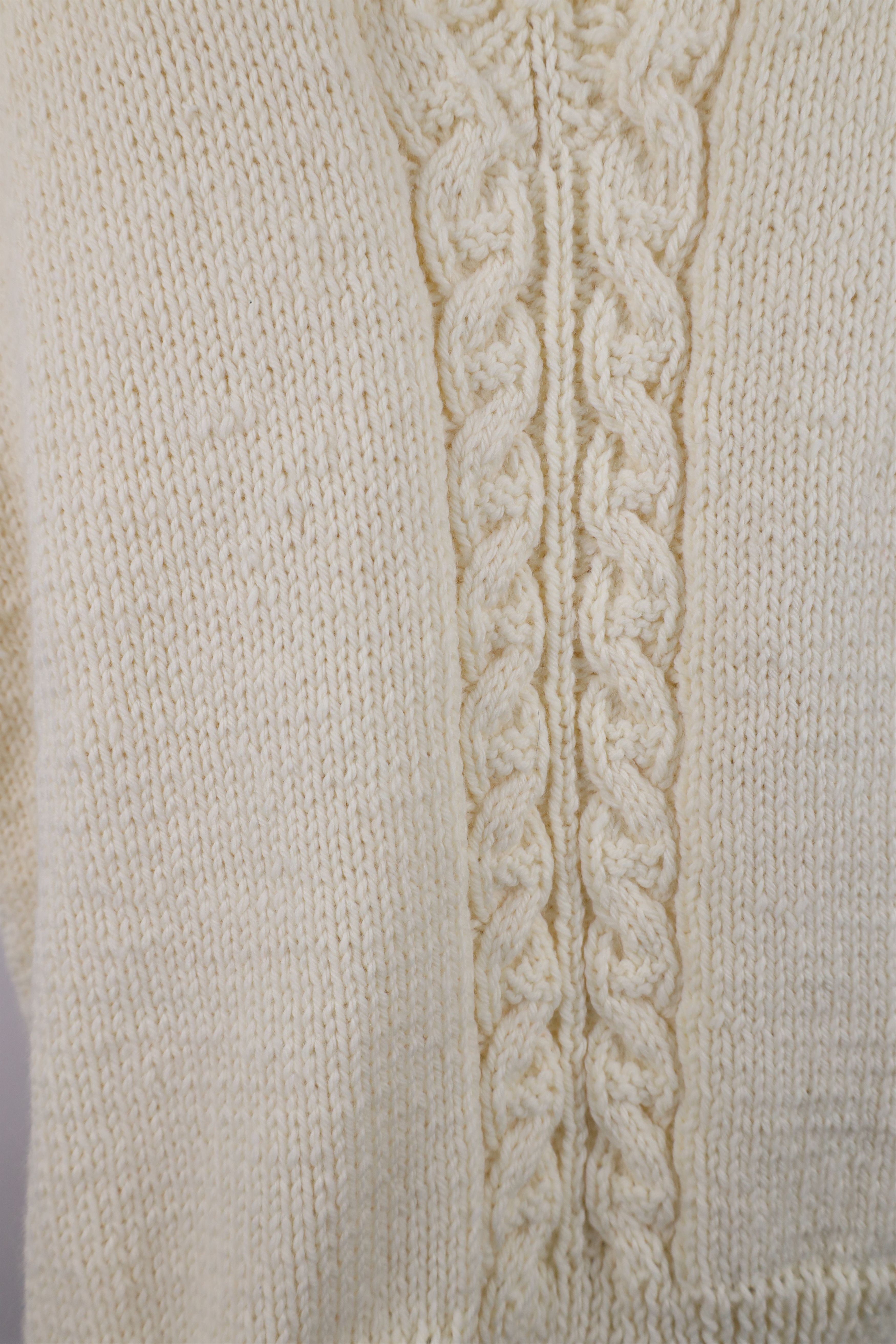 Vintage Vintage 60s 70s Dapper Cable Knit Sweater Vest Cream USA Size US XXL / EU 58 / 5 - 6 Thumbnail
