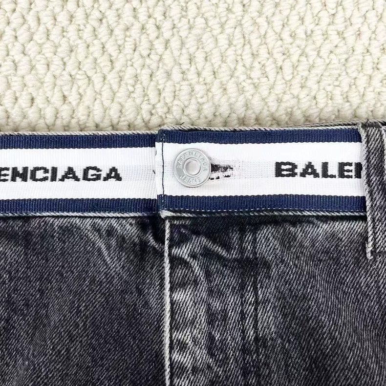 Balenciaga Balenciaga Black Waistband Lettering Jeans-2506 Size US 44 / EU 60 - 4 Thumbnail