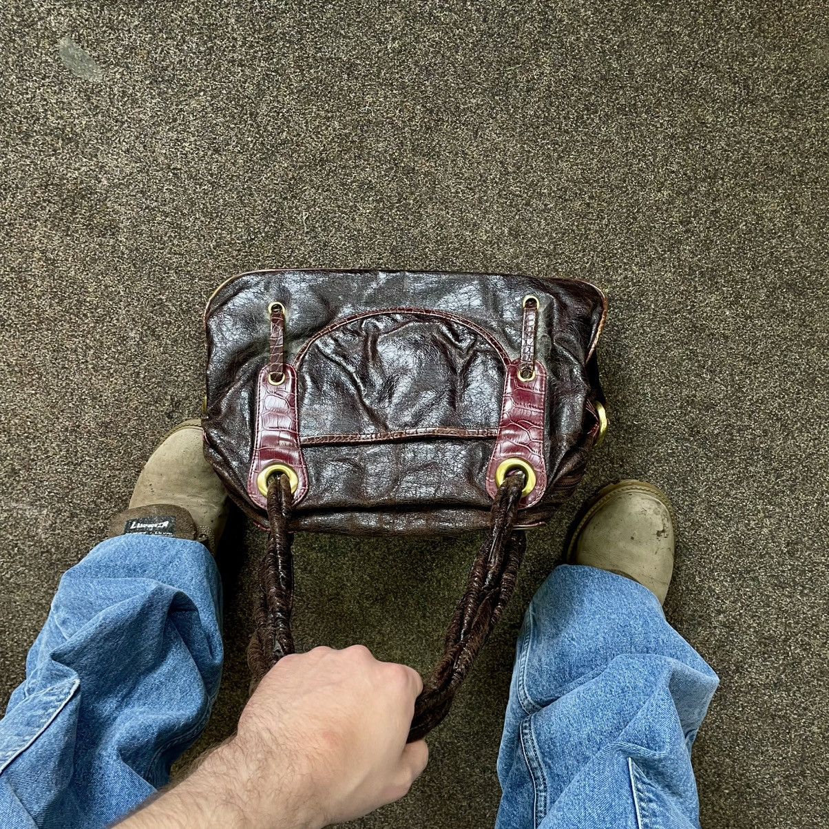 Japanese Brand × Vintage RARE Lauradin Y2K Distressed Faux Leather Purse CrossbodyBag Size ONE SIZE - 1 Thumbnail