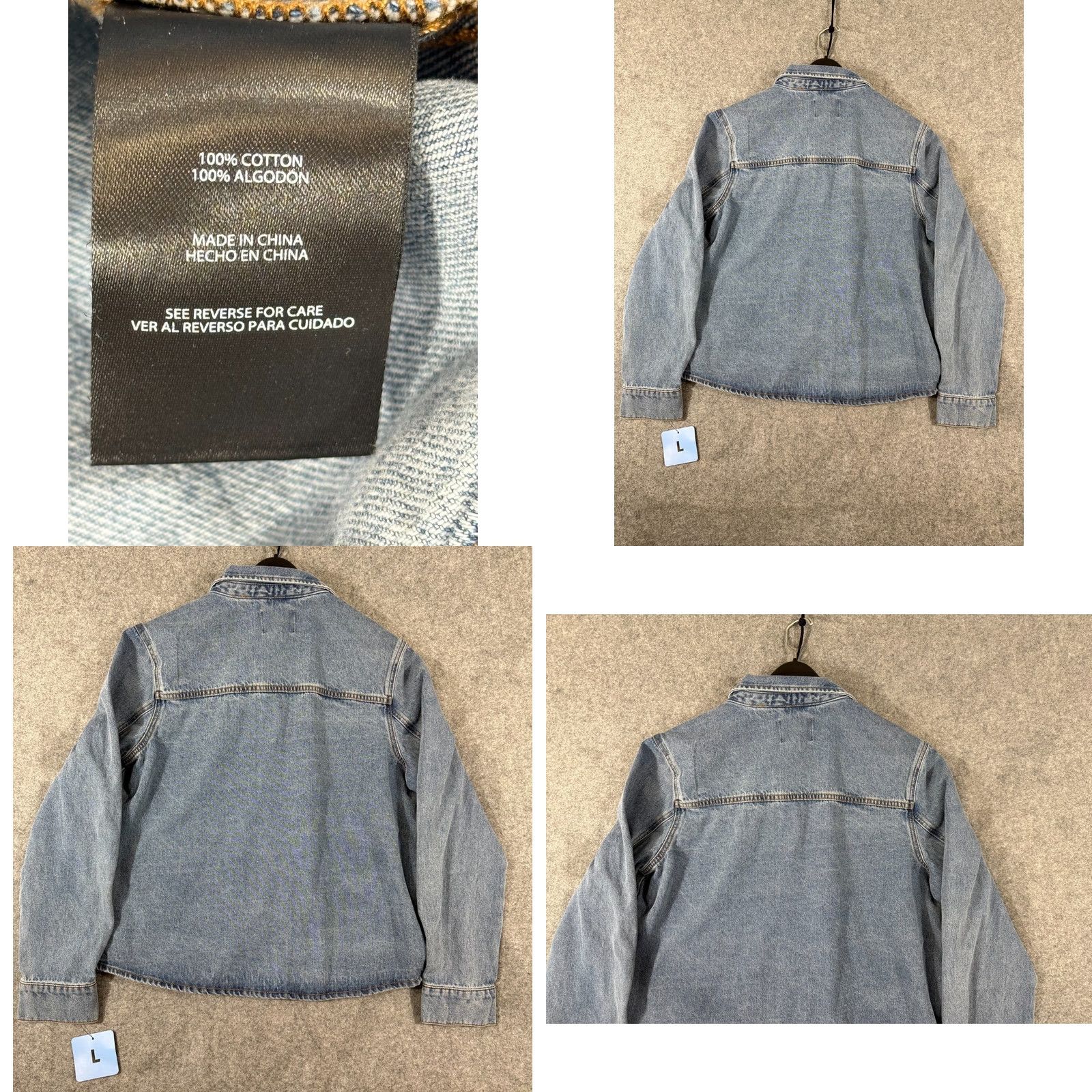 Express Express Denim Jacket Womens L Blue Snap Front Pockets NWOT Jacket Size L / US 10 / IT 46 - 8 Thumbnail