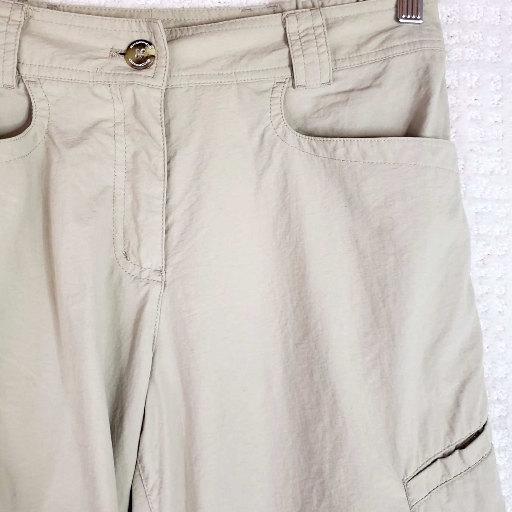 ExOfficio VINTAGE ExOfficio Khaki Beige Nylon INSECT SHIELD Convertible Pants Women Size 6 X 29" Size 28" / US 6 / IT 42 - 5 Thumbnail
