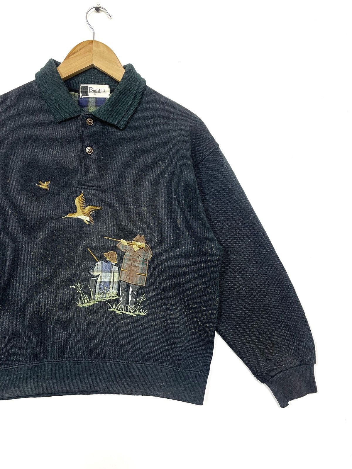 Japanese Brand × Vintage Vintage Sweater Overview Hunter Embroidered Size US M / EU 48-50 / 2 - 2 Thumbnail