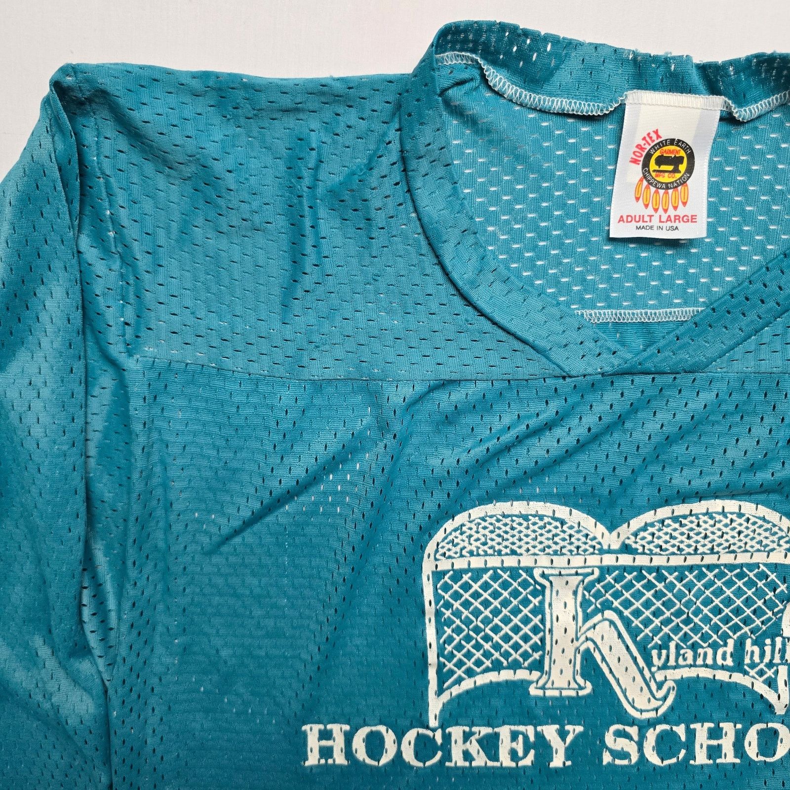 Vintage Vintage Hockey School Jersey Soft 100% Nylon Blue Large Top Size US XL / EU 56 / 4 - 4 Thumbnail
