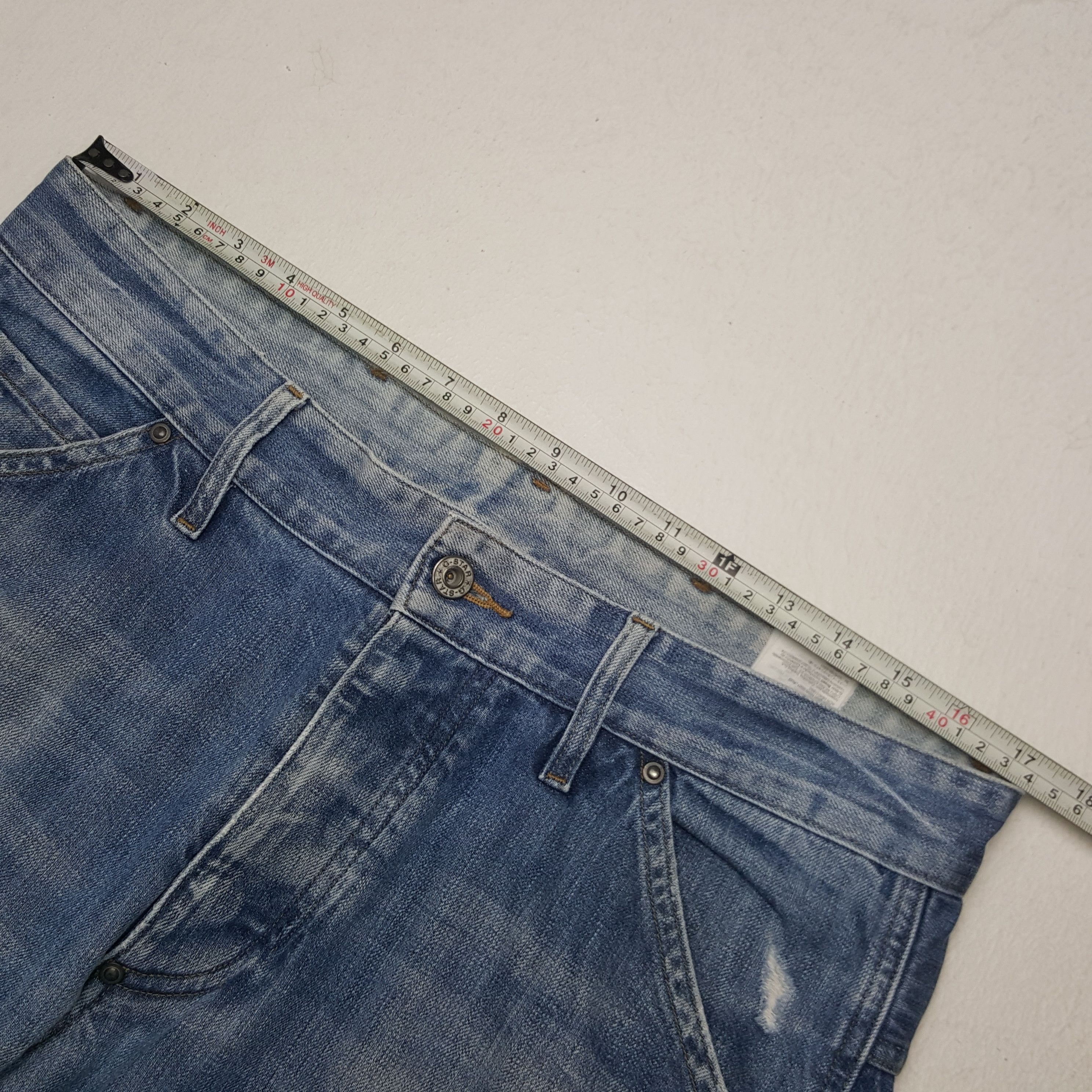 G-Star × Vintage Vintage G-Star Raw Japanese Brand Bikers Style Denim Jeans Size US 34 / EU 50 - 9 Thumbnail