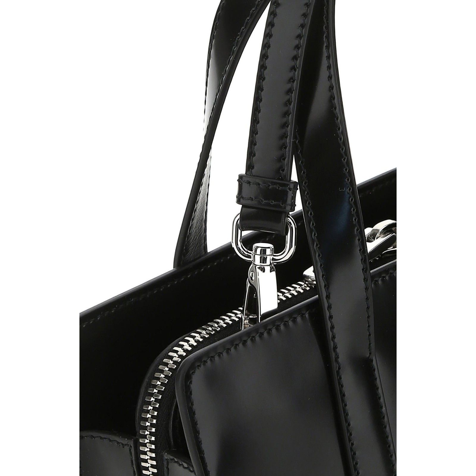 Prada PRADA Re-Edition 1995 Black Smooth Leather Top Handle Bag N Size ONE SIZE - 4 Thumbnail