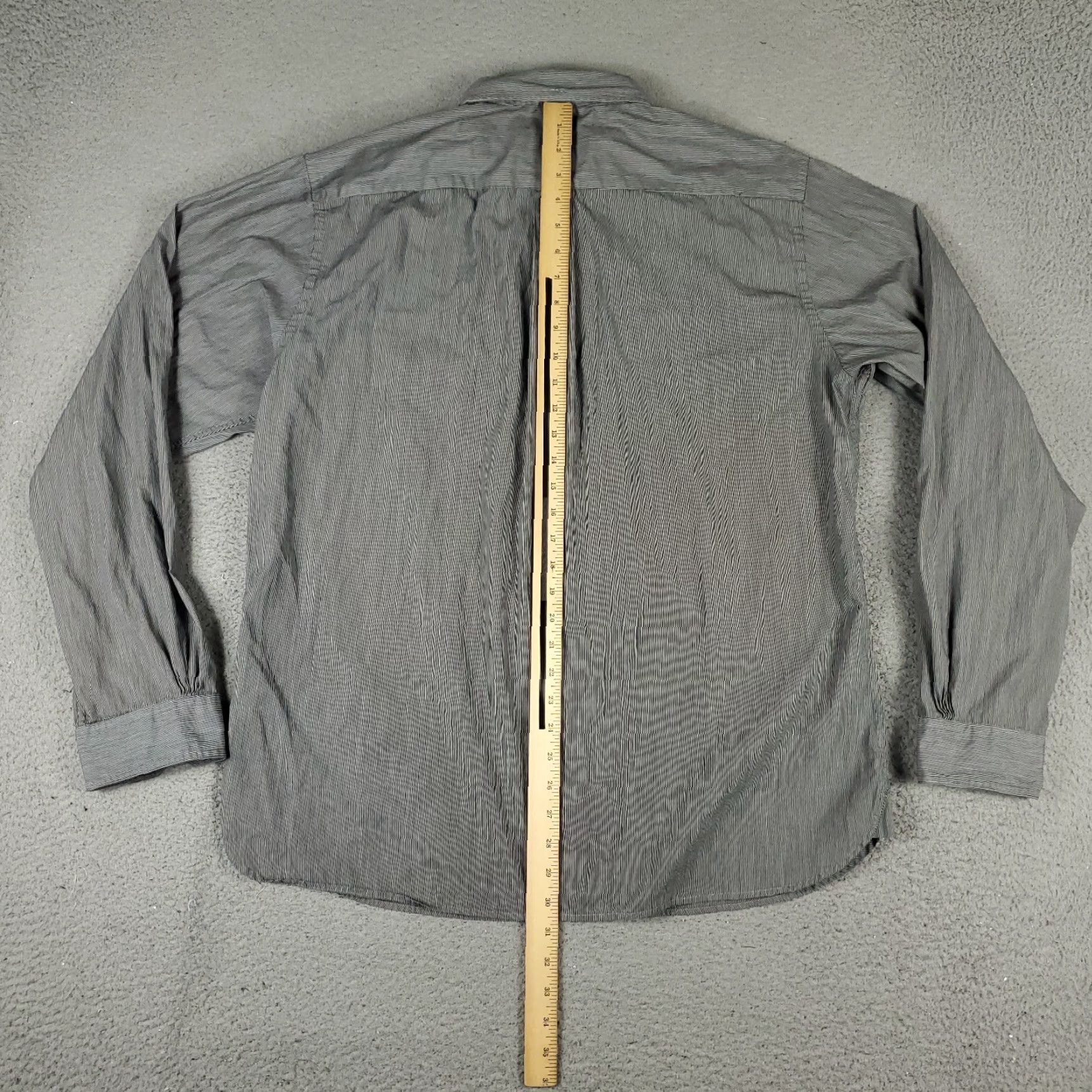 Brooks Brothers Brooks Brothers Shirt Mens XL Gray Striped Button-Up Long Sleeve Casual Workwear, Button-Down Collar, Classic Preppy, Cotton, Woven, Regular Fit Size US XL / EU 56 / 4 - 3 Thumbnail