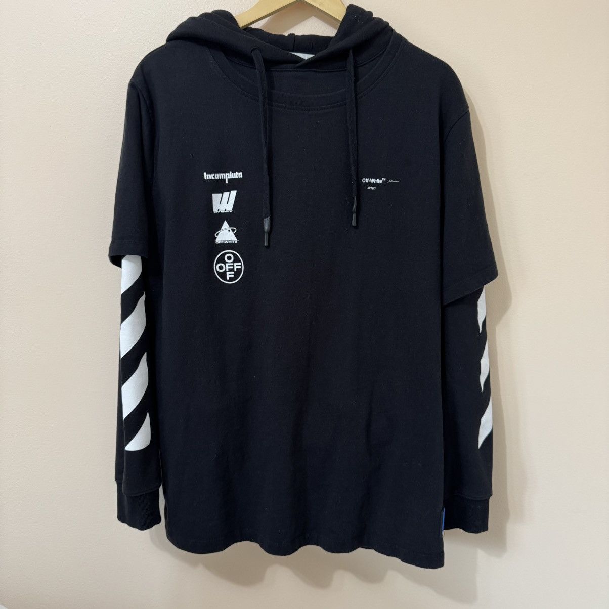Off-White Off White Double Layered Hoodie Size US M / EU 48-50 / 2 - 1 Thumbnail