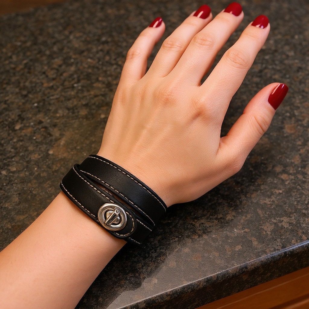 Coach Coach Leather Turnlock Double Wrap Bracelet Size ONE SIZE - 1 Thumbnail