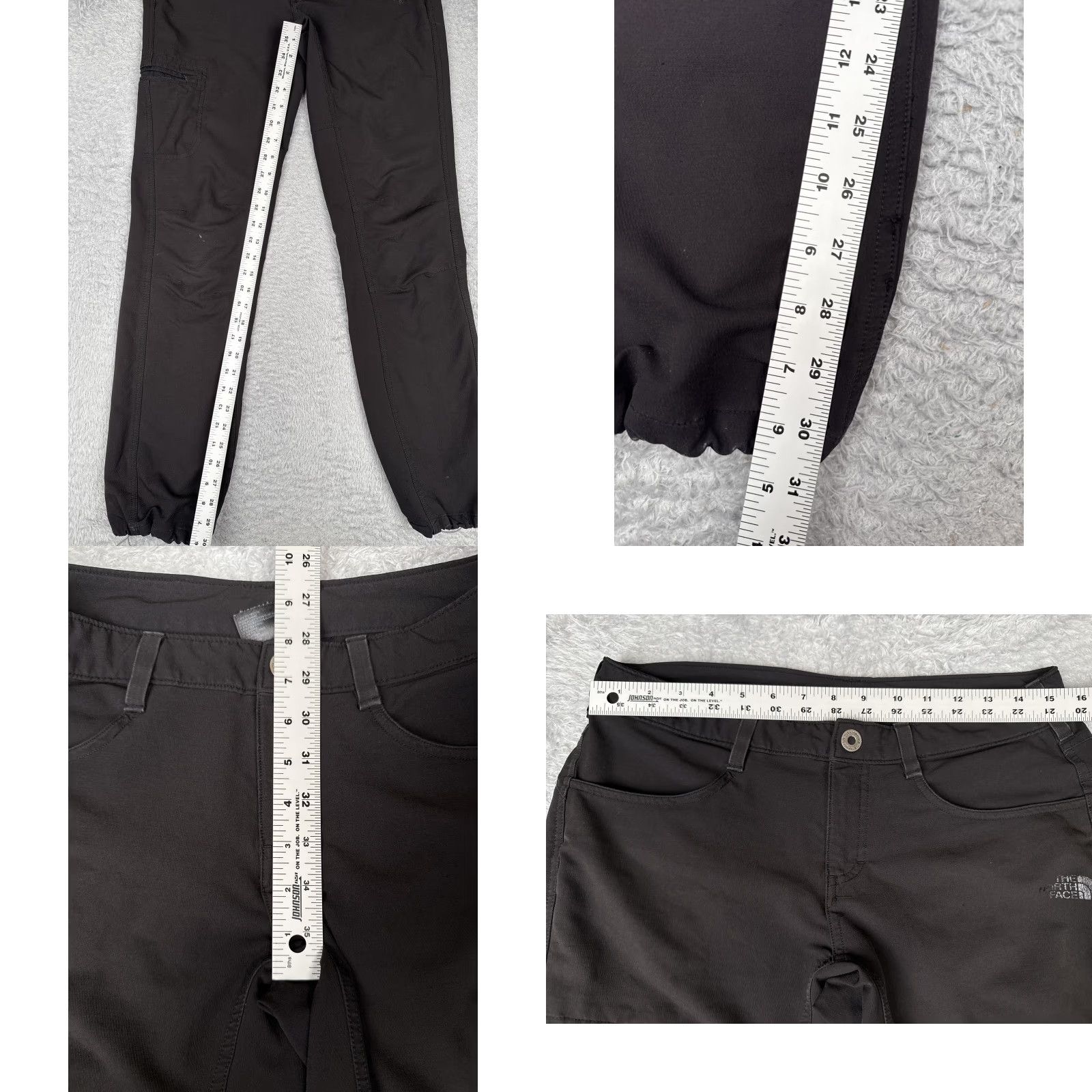 The North Face VINTAGE The North Face Pants Womens 6 Black Chino Elastic Ankle Hiking Outdoor READ ME Size 31" - 8 Thumbnail