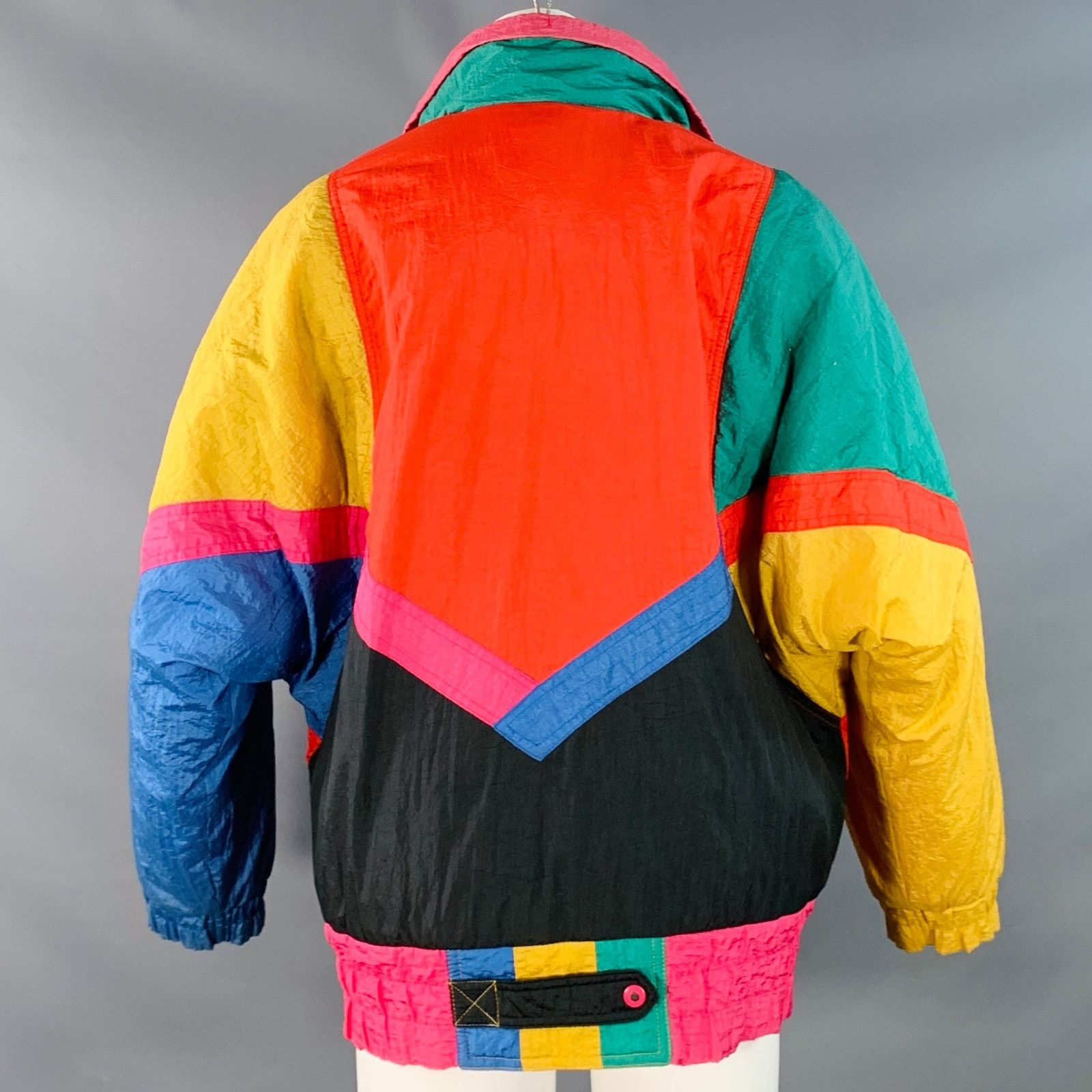 Other GIACCA Multi Color Polyester Color Block Zip Snaps Jacket Size S / US 4 / IT 40 - 3 Thumbnail