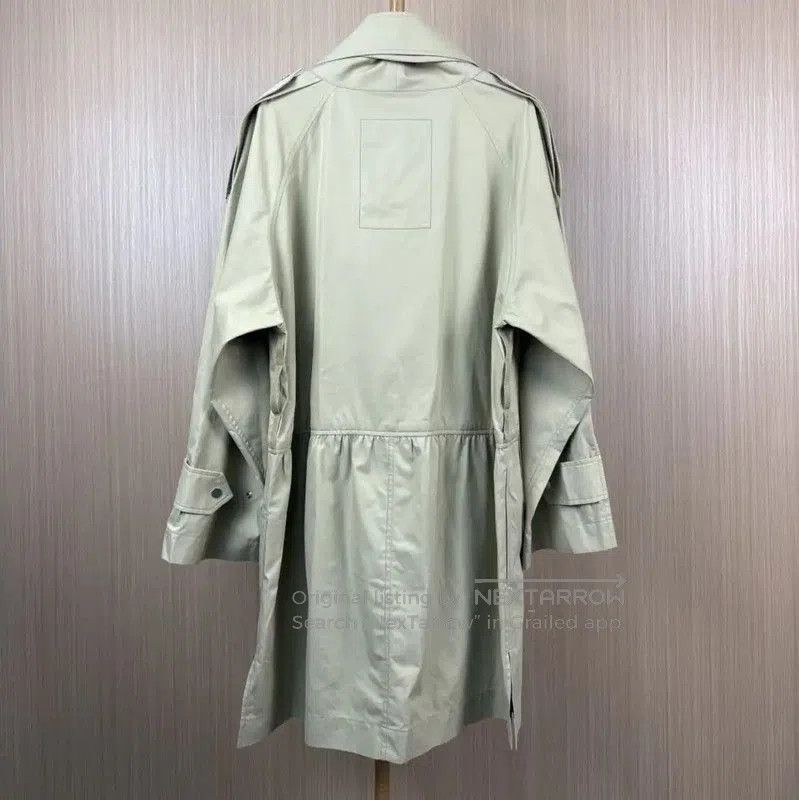 Burberry Burberry Women's Light Green Cotton Trench Coat. Size XS / US 0-2 / IT 36-38 - 2 Thumbnail