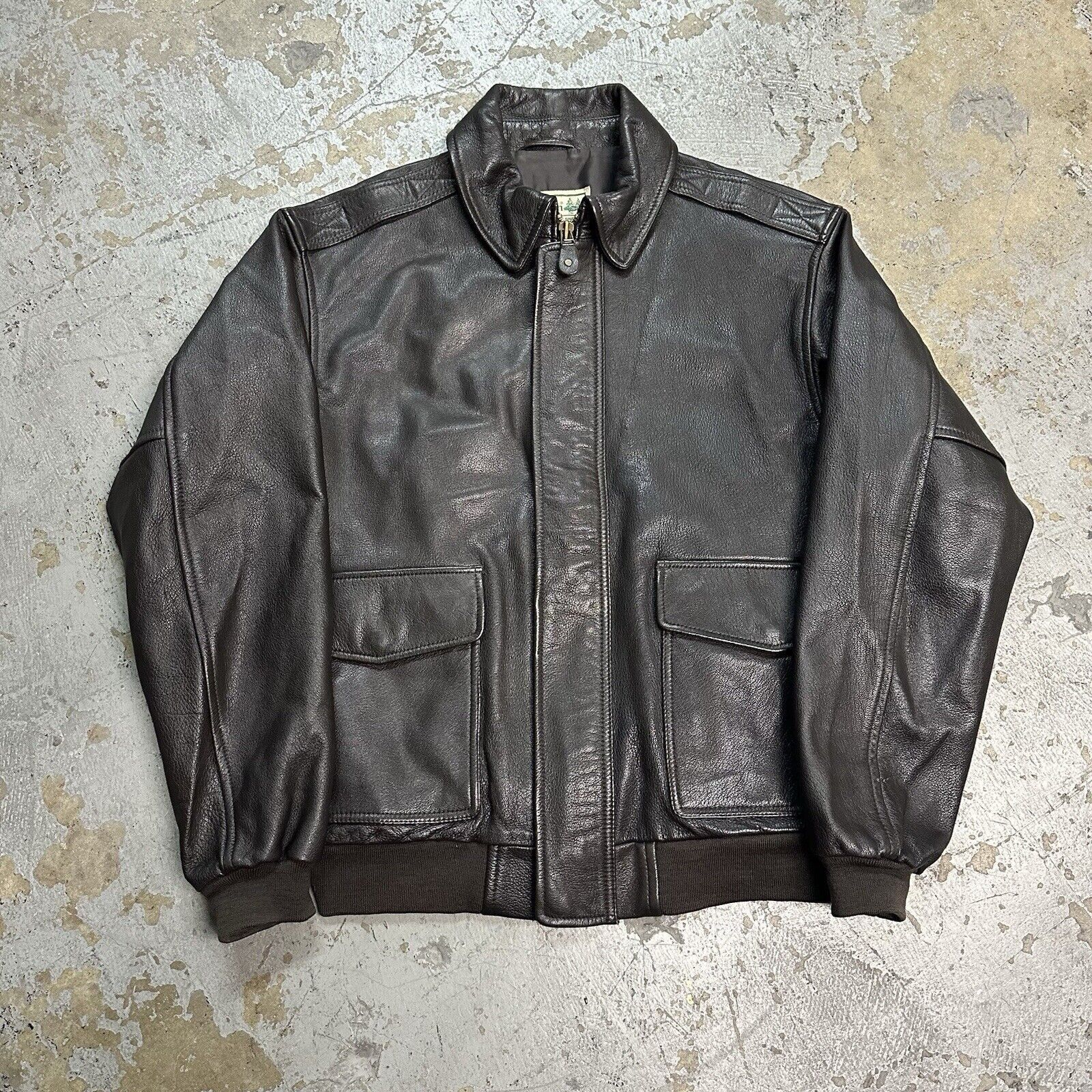 L.L. Bean × Leather × Leather Jacket LL Bean A-2 Goatskin