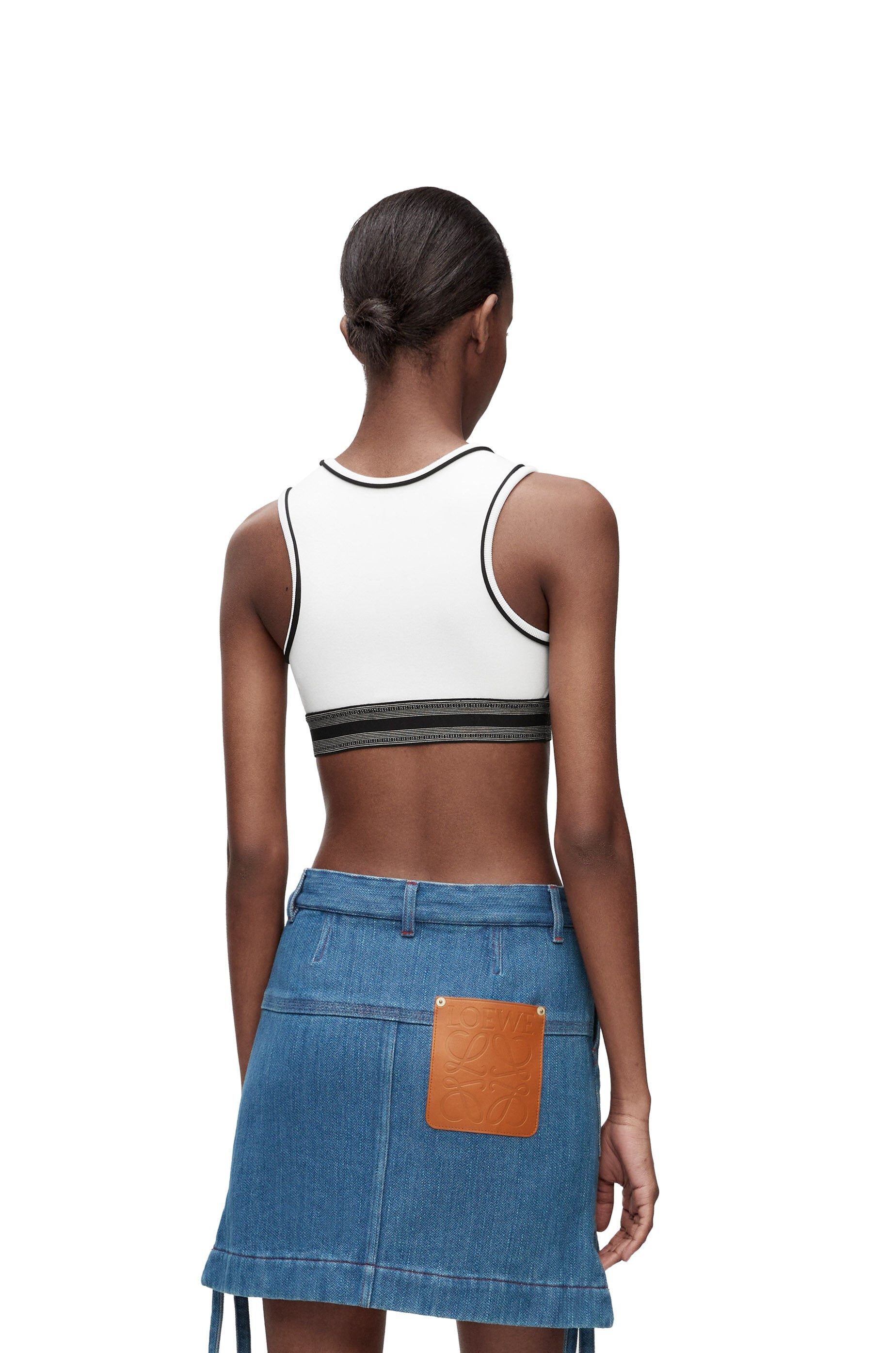 Loewe o1in1g0426 Cropped Tank Top in Viscose in White Size XL / US 12-14 / IT 48-50 - 4 Thumbnail