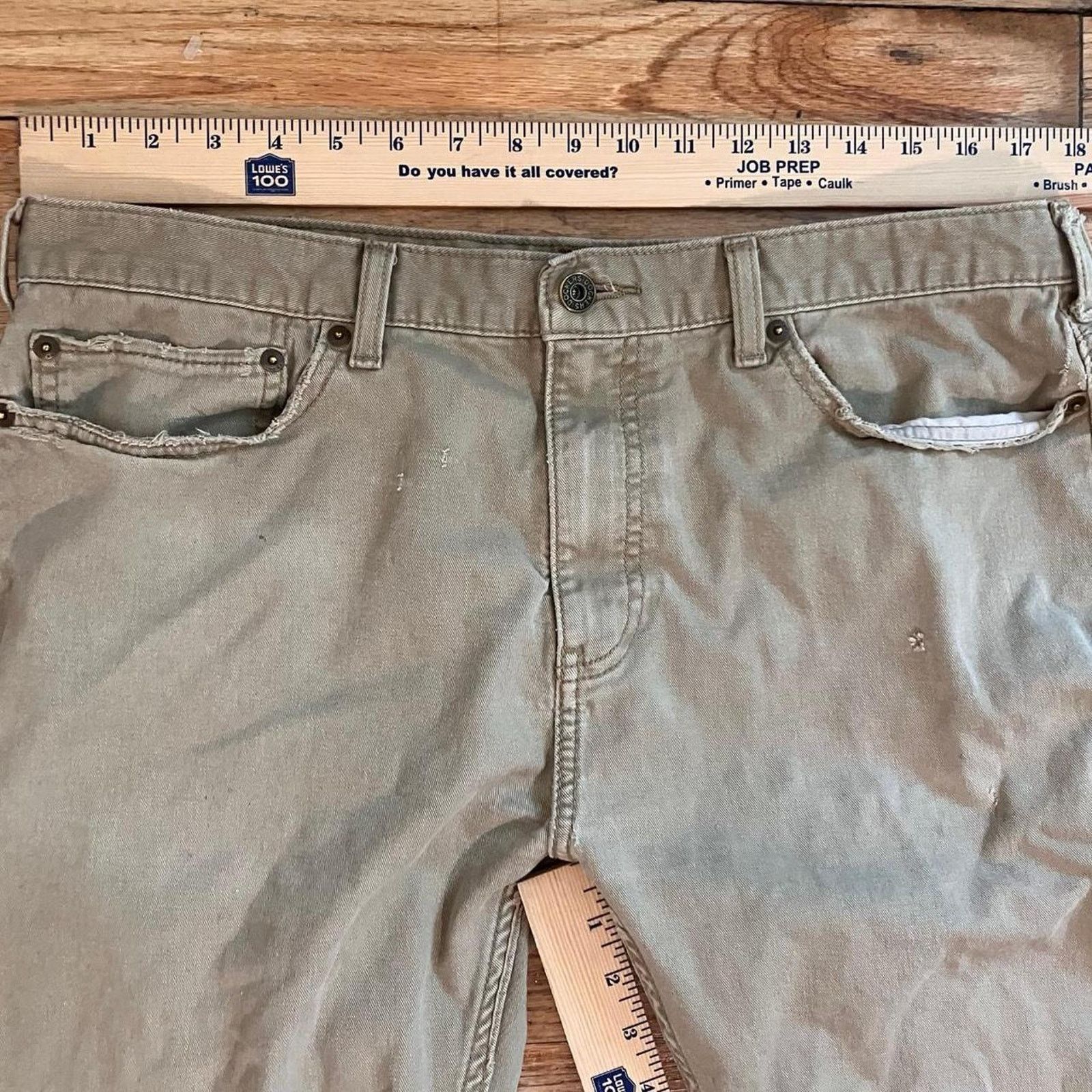 Dockers Dockers Straight Fit Tan Distressed Chino Pants Size US 36 / EU 52 - 6 Thumbnail