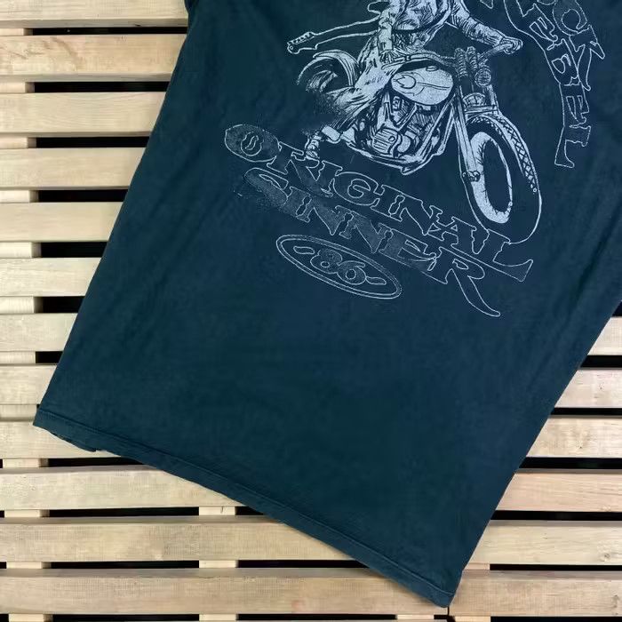 Band Tees × Vintage Mens Vintage T Shirt Rock Rebel Original Sinner 86 Size XXL Size US XXL / EU 58 / 5 - 3 Thumbnail