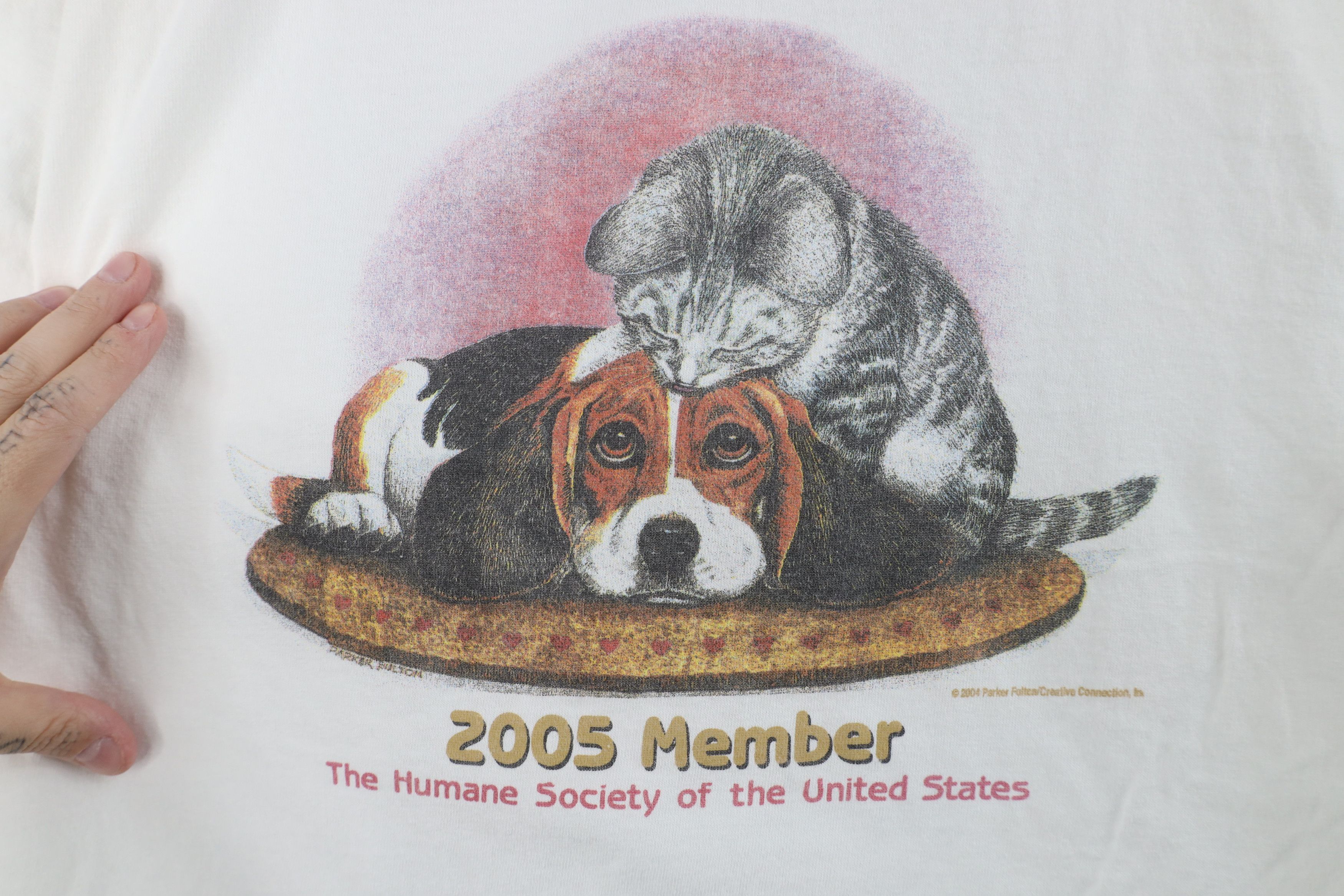 Vintage Vintage Y2K 2005 The Humane Society Dog Kitten Pet T-Shirt Size L / US 10 / IT 46 - 4 Thumbnail
