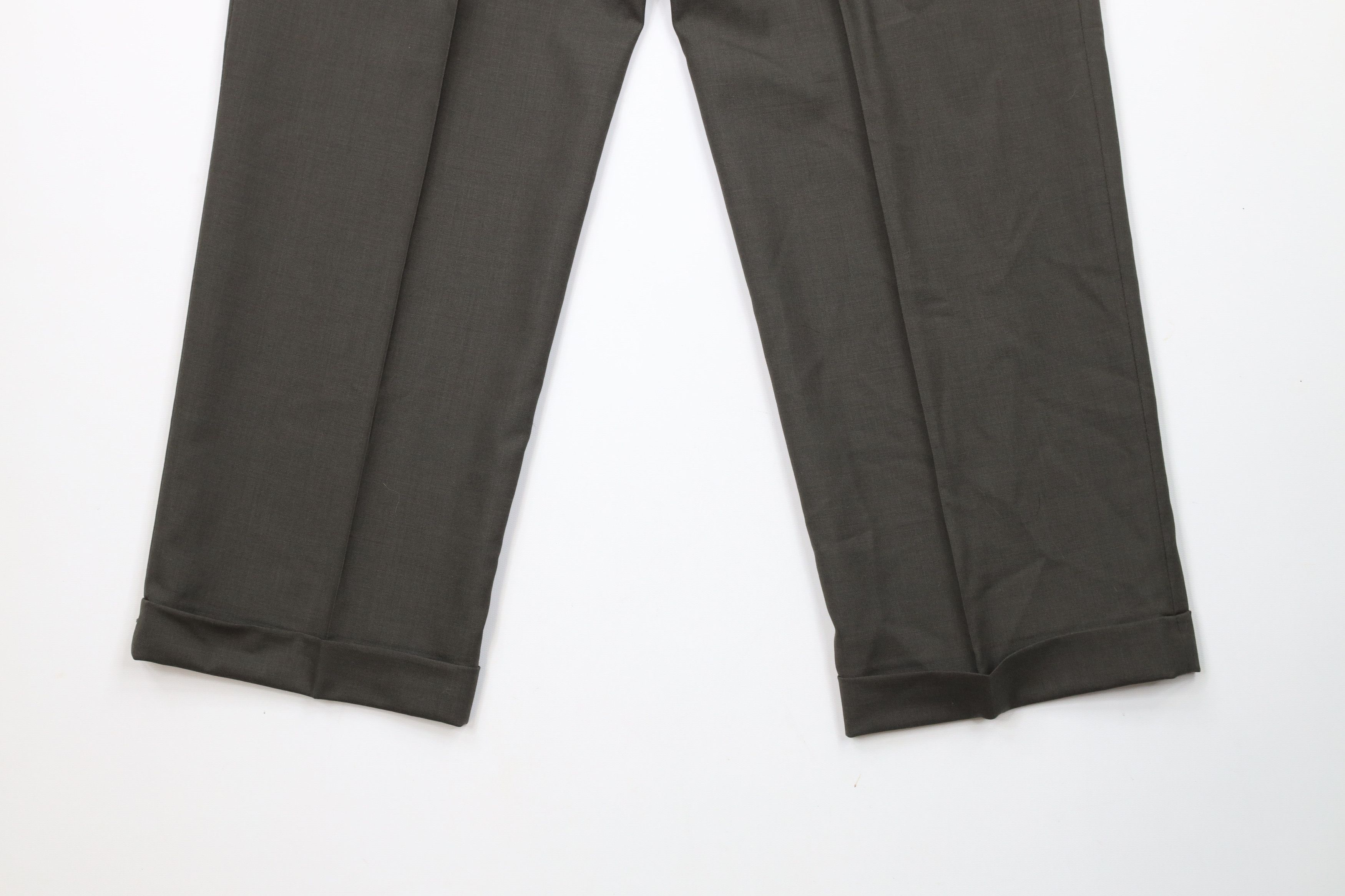 Ralph Lauren × Vintage Vintage 90s Ralph Lauren Cuffed Wide Leg Chino Pants Green Size US 34 / EU 50 - 11 Thumbnail