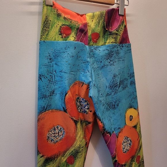 Other Isa Malo Creations Colorful Floral Tulips Leggings - Nwt- S Size 25" / US 0 / IT 36 - 5 Thumbnail
