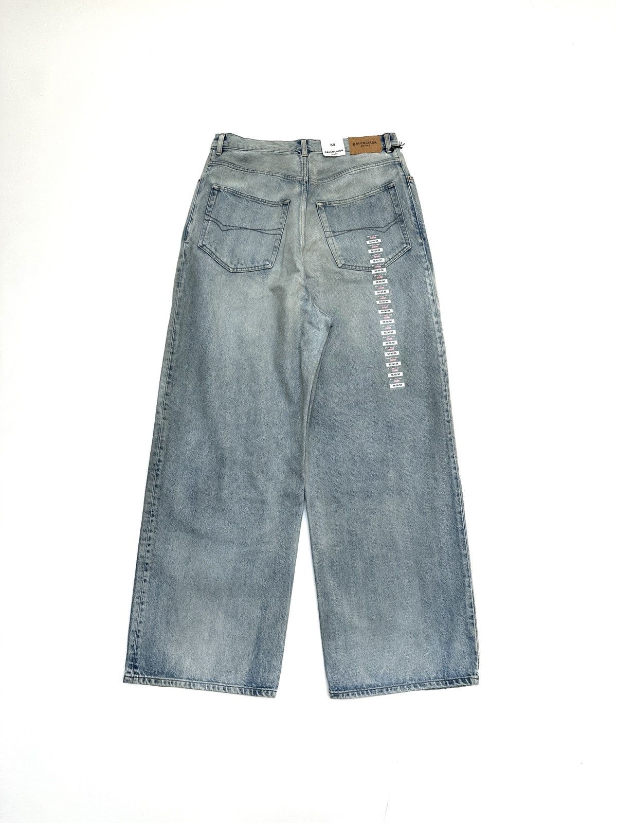 Balenciaga Balenciaga Sticker Size Denim Baggy Pant | Grailed