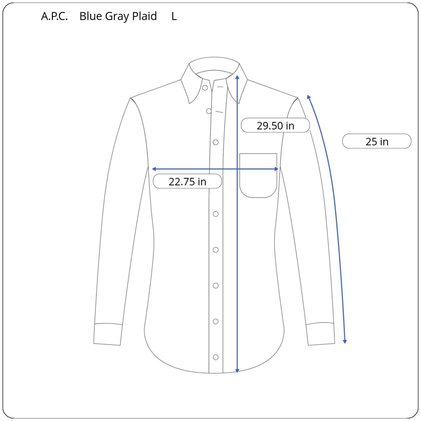 A.P.C. New A.P.C. Large Plaid Flannel Wool Trek Shirt Jacket Size US L / EU 52-54 / 3 - 3 Thumbnail