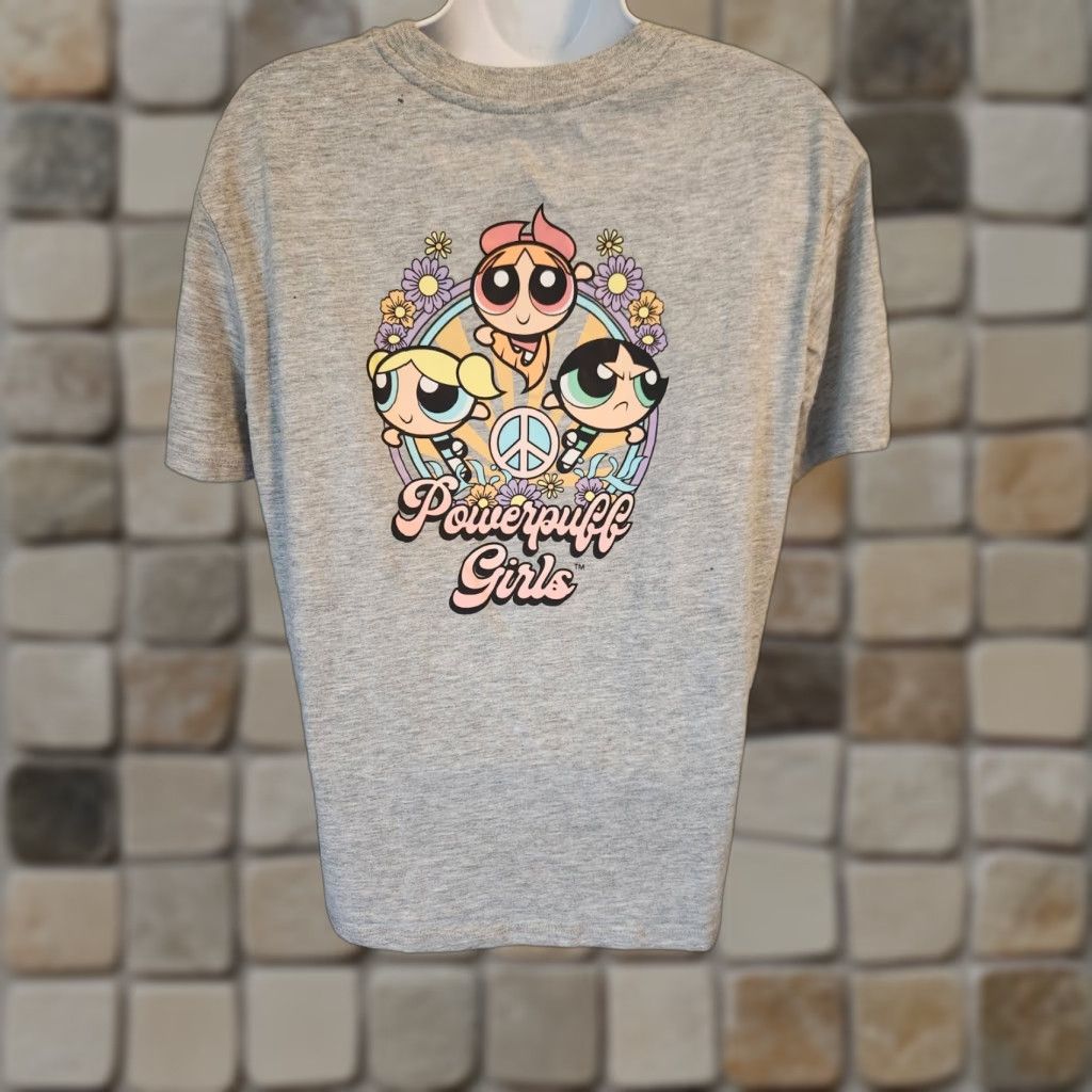 Vintage Powerpuff Girls T-Shirt Cartoon Network Women’s Large Gray Crew Neck Short Sleeve Graphic Print 90s Gift Mens Womens Boys Girls Size L / US 10 / IT 46 - 1 Thumbnail