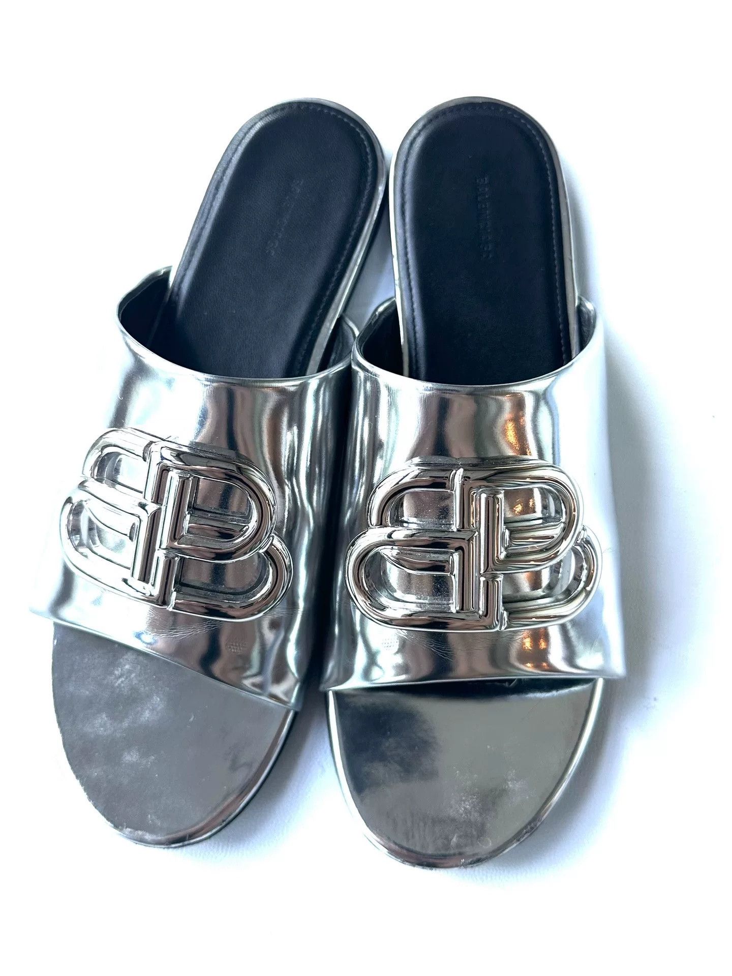 Balenciaga Balenciaga Metal BB Logo Sandals Size US 6 / EU 39 - 1 Thumbnail