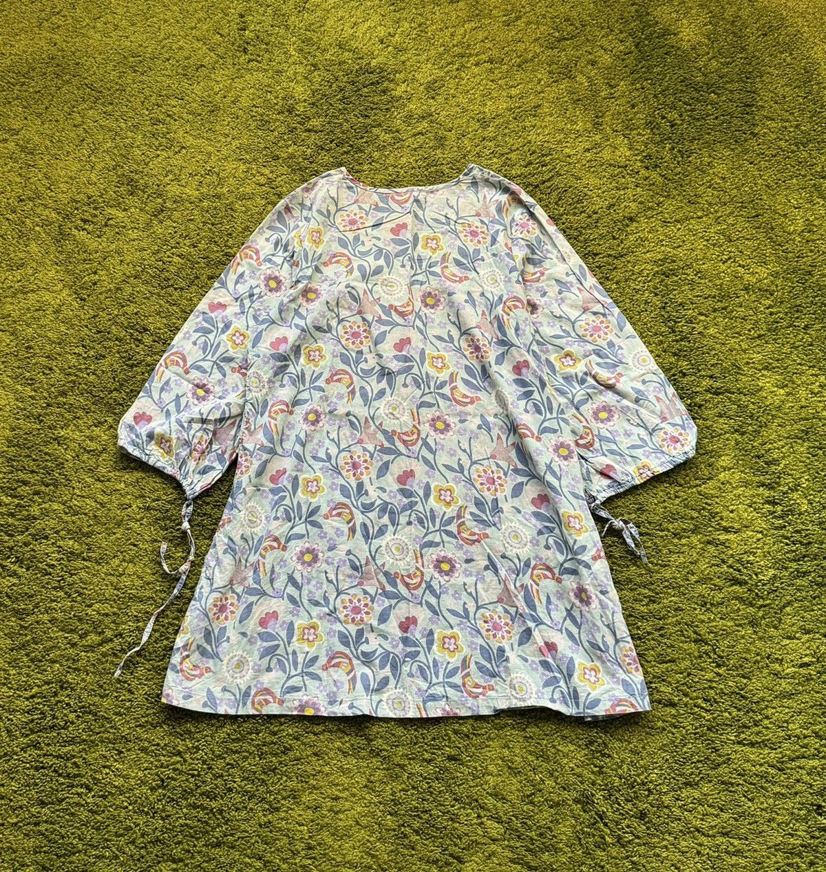 Designer Gudrun Sjoden avant garde floral pattern poplin dress tunic Size M / US 6-8 / IT 42-44 - 8 Thumbnail