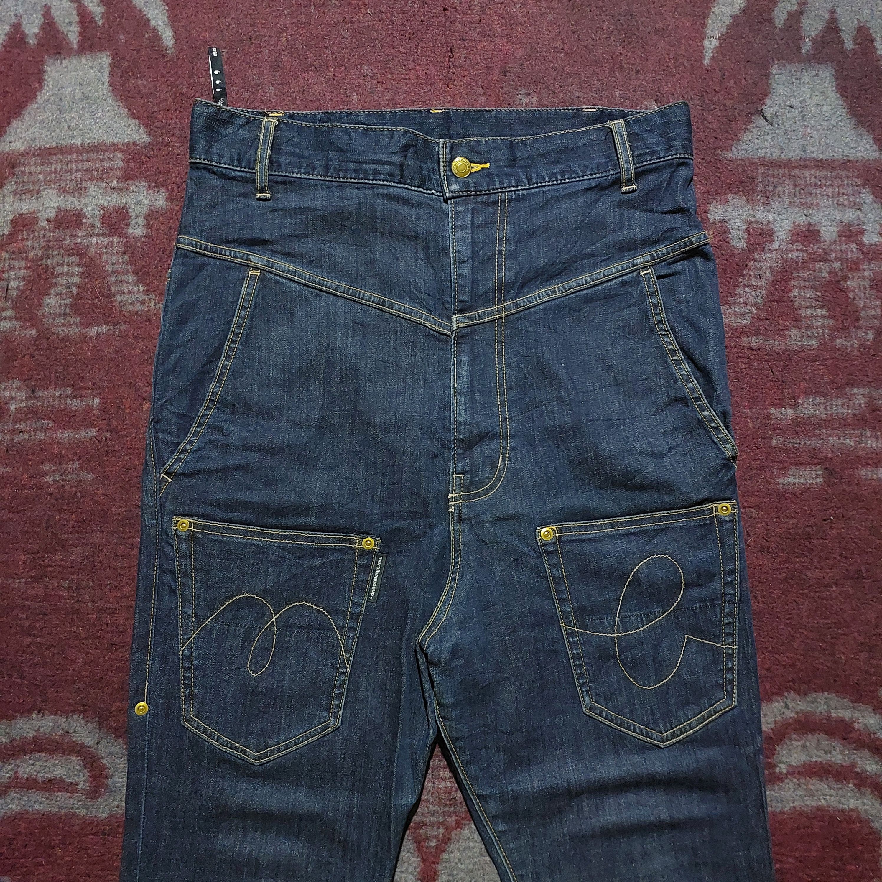 mercibeaucoup Mercibeaucoup Japan drop crotch front pocket denim jeans Size US 32 / EU 48 - 3 Thumbnail