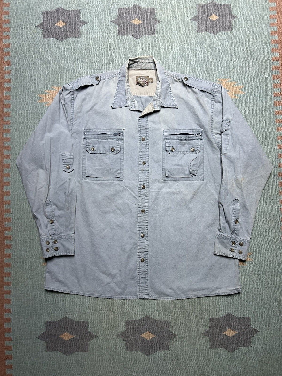 Vintage Vtg cabelas button shirt safari hiking fishing cotton XL tal Size US XL / EU 56 / 4 - 1 Thumbnail