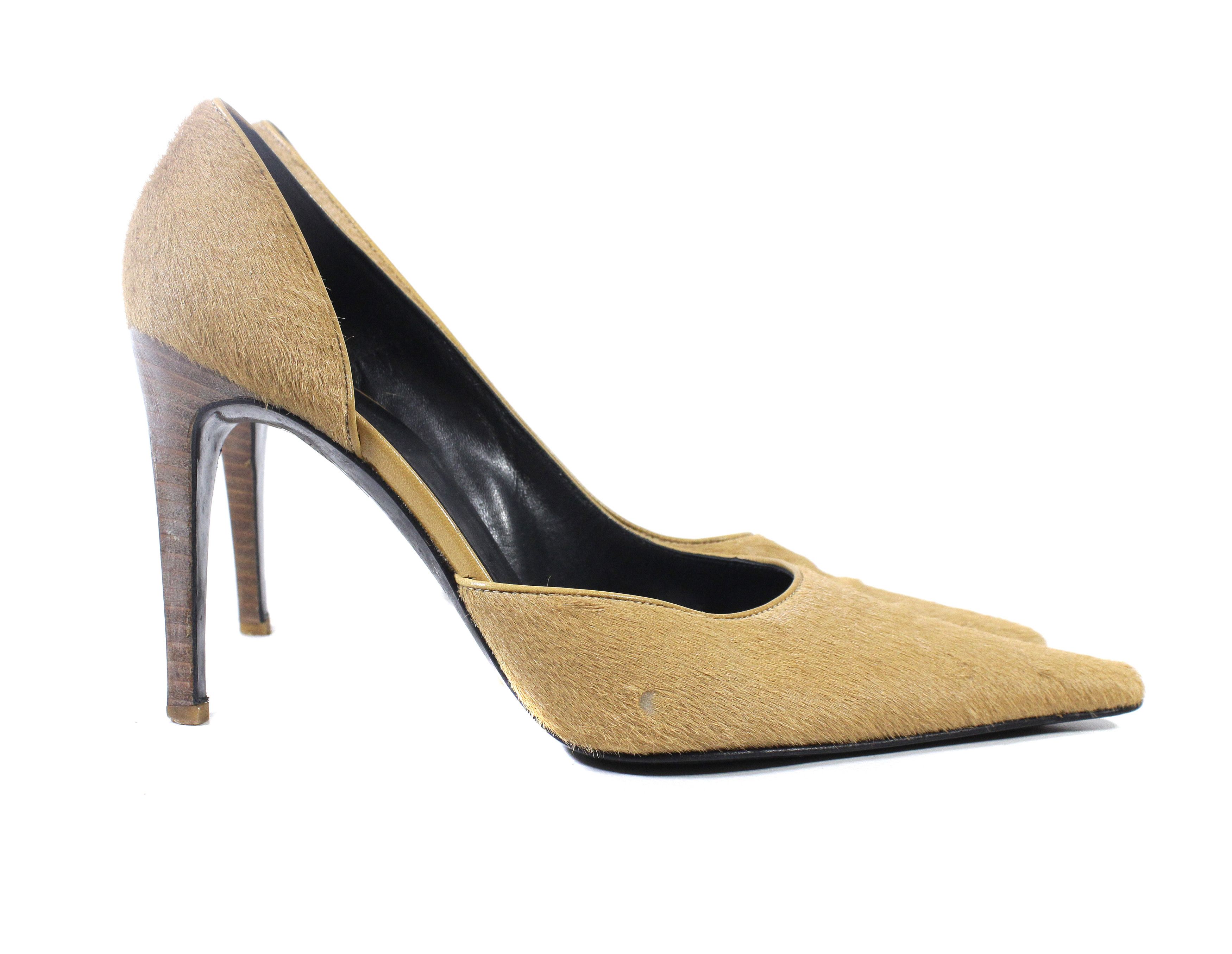 Versace 00S Horse Hair Heels Vintage Size US 8 / IT 38 - 1 Thumbnail