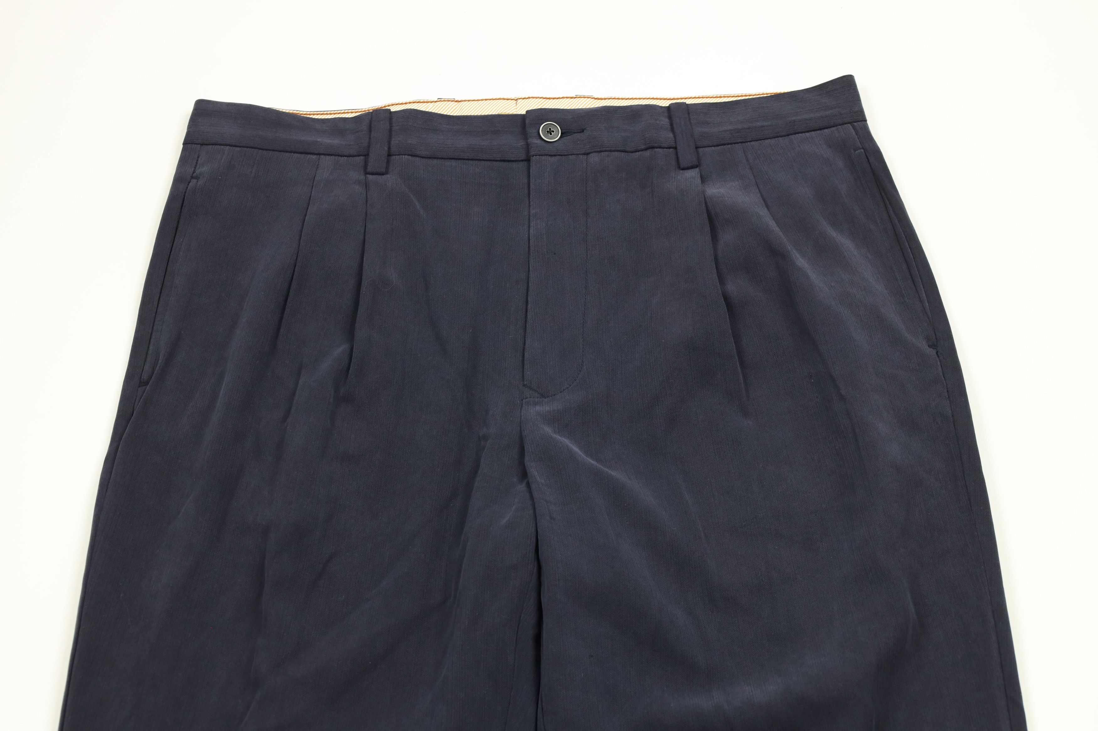 Tommy Bahama × Vintage Vintage Tommy Bahama Wide Leg Silk Blend Chino Pants Blue Size US 36 / EU 52 - 2 Thumbnail