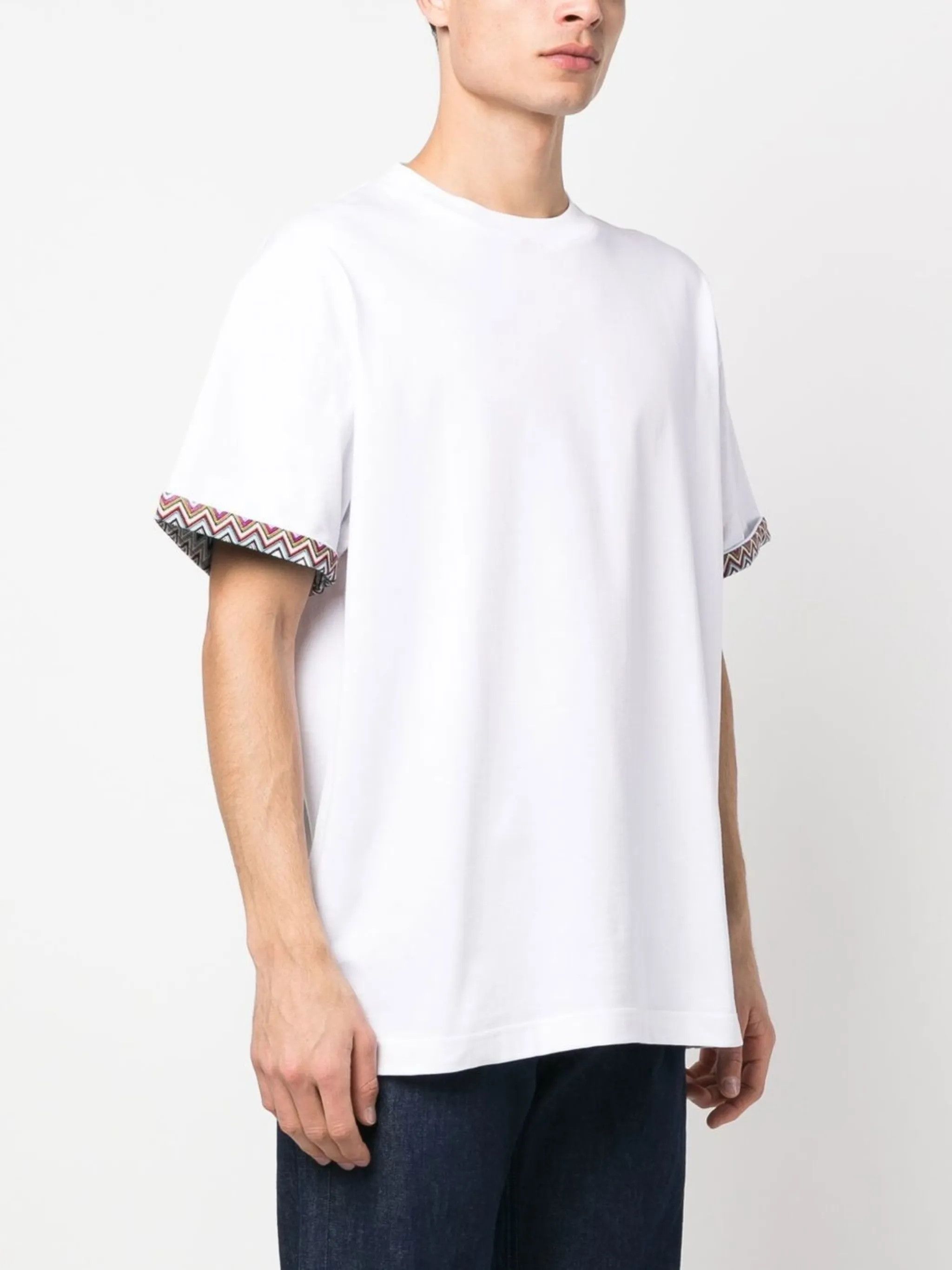 Missoni o1y0225 Crewneck T-Shirt in White Size US M / EU 48-50 / 2 - 3 Thumbnail