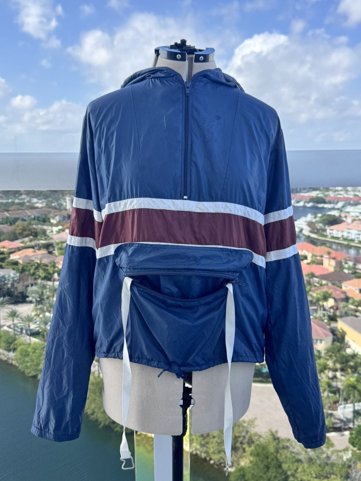 A.P.C. A.P.C Striped Pullover Parachute Rain Jacket Size US S / EU 44-46 / 1 - 3 Thumbnail