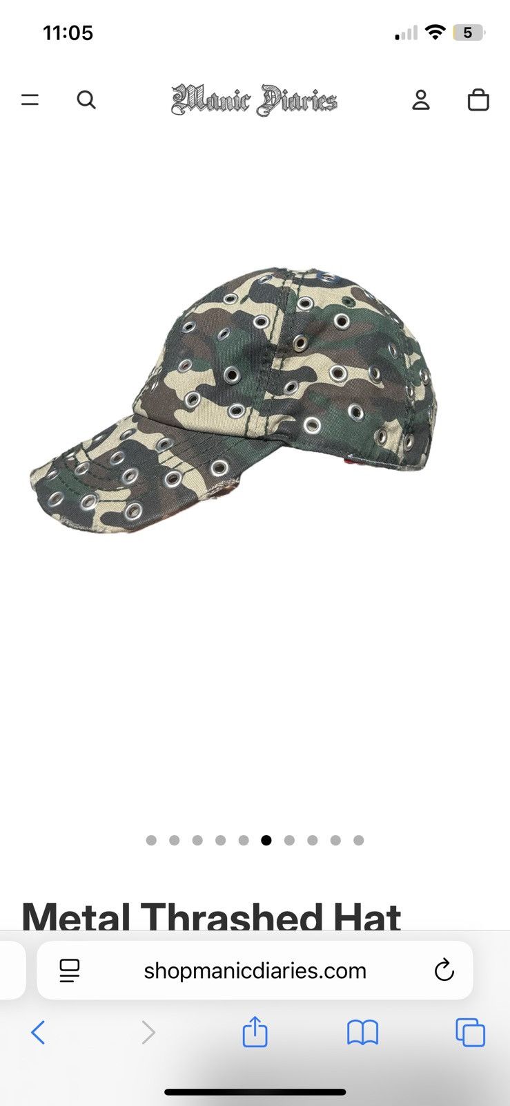 Other Camo Metal Thrashed Hat Size ONE SIZE - 1 Thumbnail