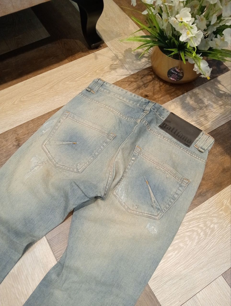 John Galliano JOHN GALLIANO BLUE DISTRESSED DENIM JEANS - SIZE 32 Size US 32 / EU 48 - 17 Thumbnail