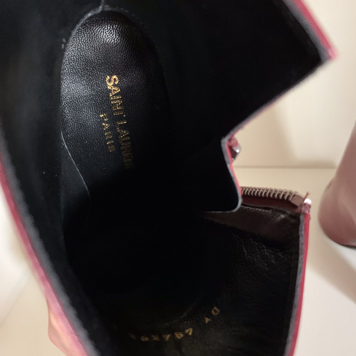 Saint Laurent Paris Burgundy leather zip up boots Size US 6 / IT 36 - 6 Thumbnail