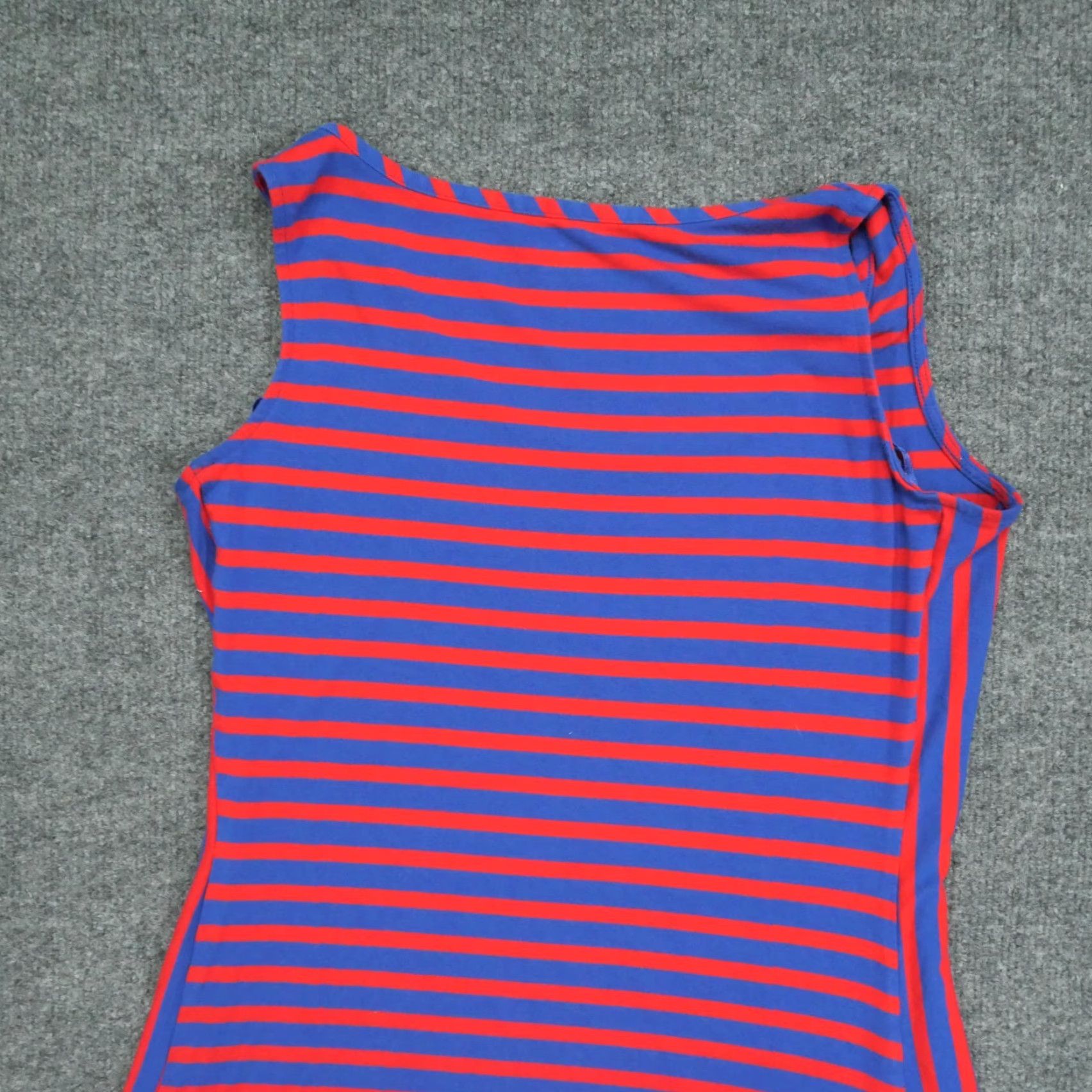Vineyard Vines Vineyard Vines Dress Womens S Multicolor Striped Midi Maxi Sleeveless Round Neck Pullover Stretch High Low Size S / US 4 / IT 40 - 7 Thumbnail