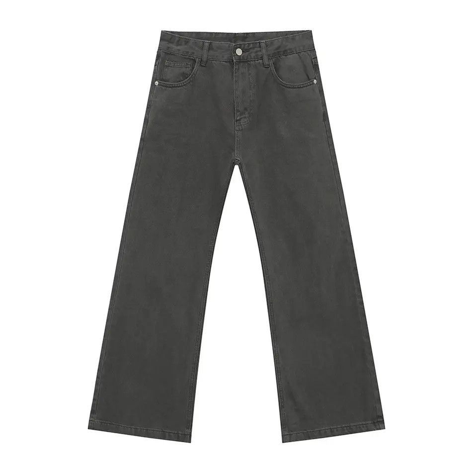 Japanese Brand Retro loose micro flared solid color jeans Size US 32 / EU 48 - 5 Thumbnail