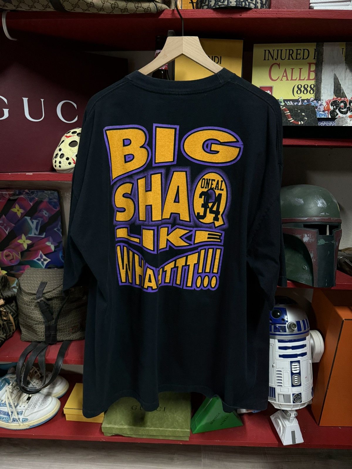 NBA 90’s Vintage Lakers Shaq MVP Tee Shirt 2XL Size US XXL / EU 58 / 5 - 7 Thumbnail